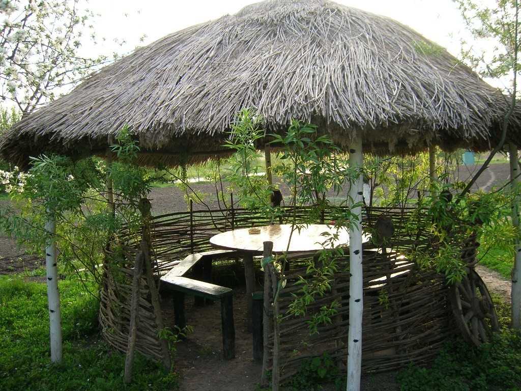 beautiful design of a summer house with stones