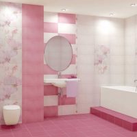 combination of light pink in the design of the bedroom with other colors picture