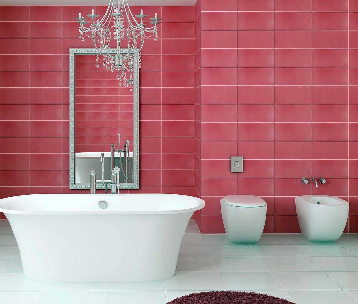 a combination of bright pink in the design of the bedroom with other colors