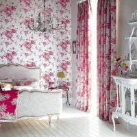 a combination of dark pink in the design of the room with other colors