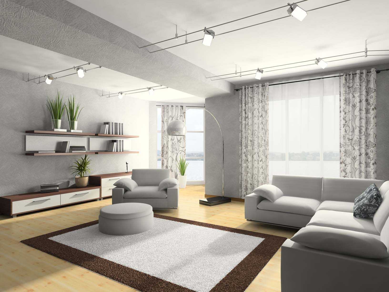 kombinacija svijetlo sive boje u dizajnu stana s drugim bojama