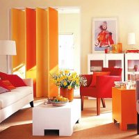 kombinacija svijetle narančaste boje u dekoru kuće i slike drugih boja