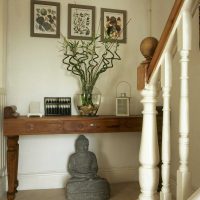 modern interior of living room in oriental style photo