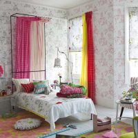 Chambre au design inhabituel en style printanier