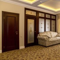 wooden doors in the interior of the room picture