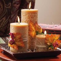 DIY bright decoration of candles