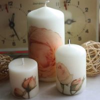 versione fai-da-te della decorazione originale dell'immagine delle candele