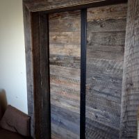 beautiful living room interior with old boards picture