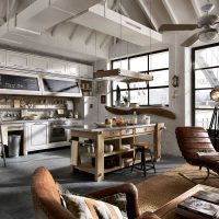 modern design room in vintage style photo