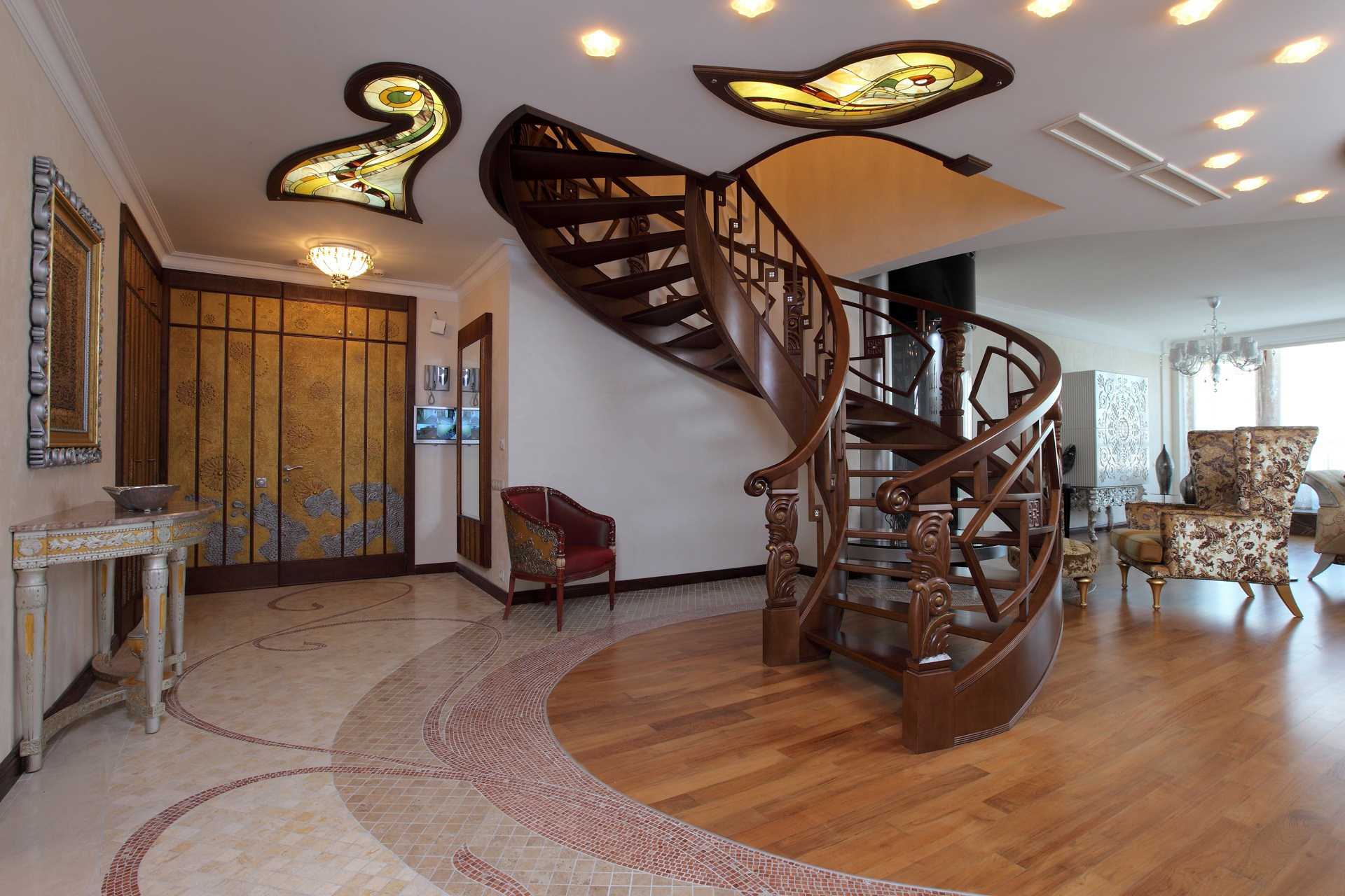 bright interior of the Art Nouveau apartment