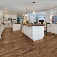 beautiful dark floor in the interior of the living room photo