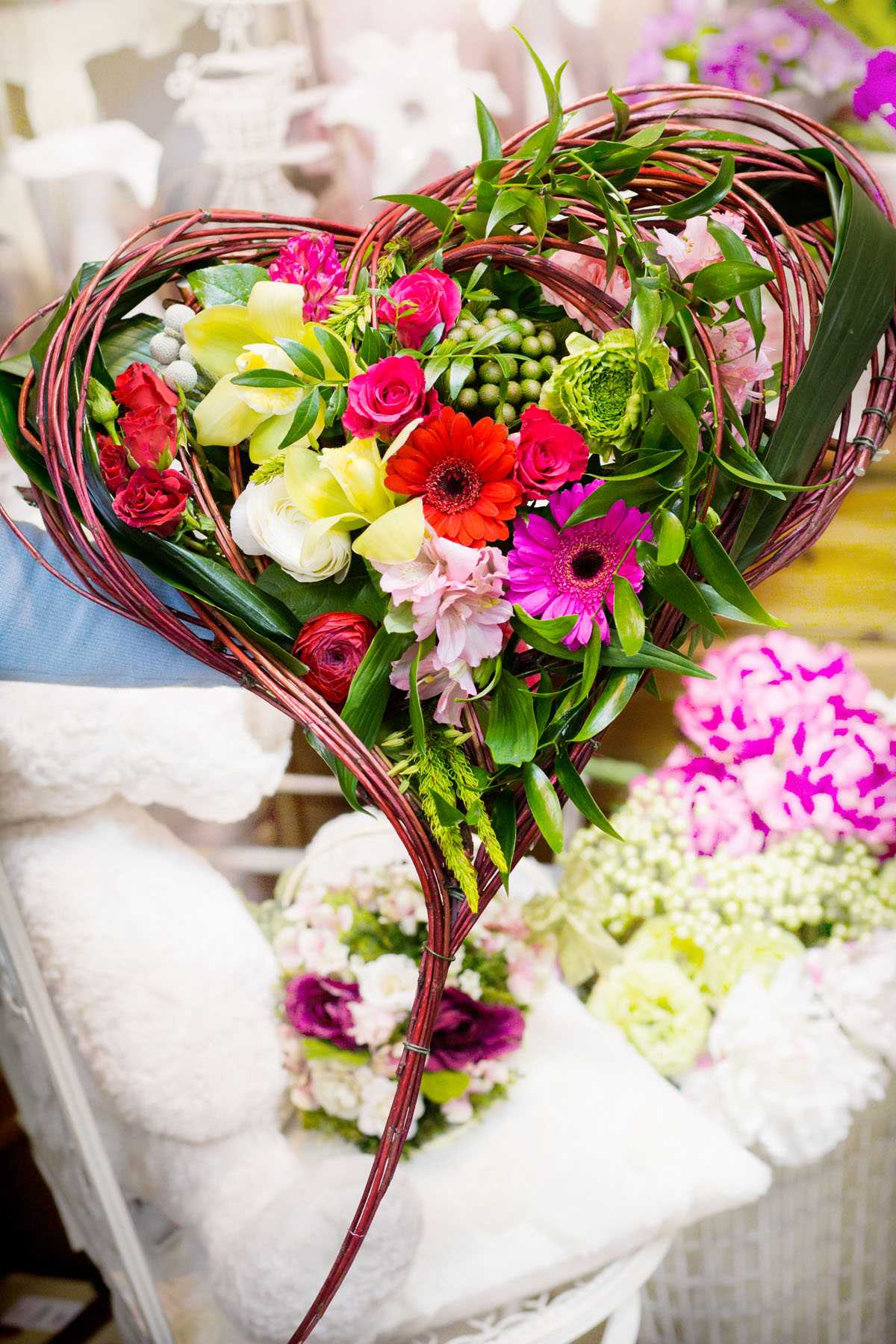 bricolage décoration vive de l'appartement pour la Saint Valentin