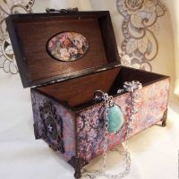 The idea of ​​a beautiful DIY jewelry box decoration picture