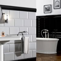 idea di un design luminoso di una foto da bagno bianca