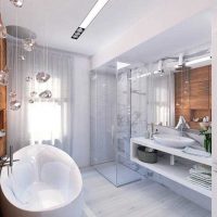 idea of ​​bright design of a bathroom in the apartment photo