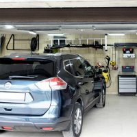 version of the modern interior of the garage photo