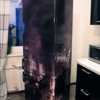 idea of ​​unusual decoration of the refrigerator photo