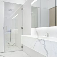 idea di una bella foto da bagno in stile bianco