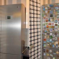 ideja originalnog ukrašavanja hladnjaka na kuhinjskoj fotografiji