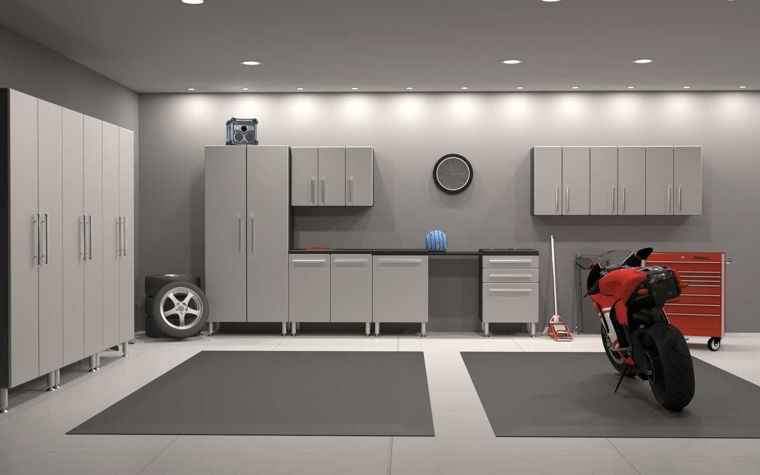 option d'un intérieur de garage fonctionnel