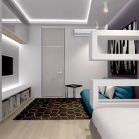 versione di una bellissima foto di appartamento di 3 locali di design camera da letto