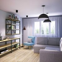 idea di una foto moderna dell'appartamento di 3 locali dell'arredamento della camera da letto