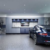 idée d'une photo de garage intérieur lumineux