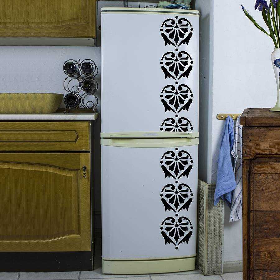 the idea of ​​unusual decoration of the refrigerator in the kitchen