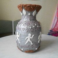 idea of ​​original decoration of a vase photo