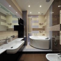 the idea of ​​the original design of the bathroom in the apartment photo