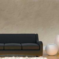 l'idea di un design luminoso della stanza con l'immagine decorativa dello stucco