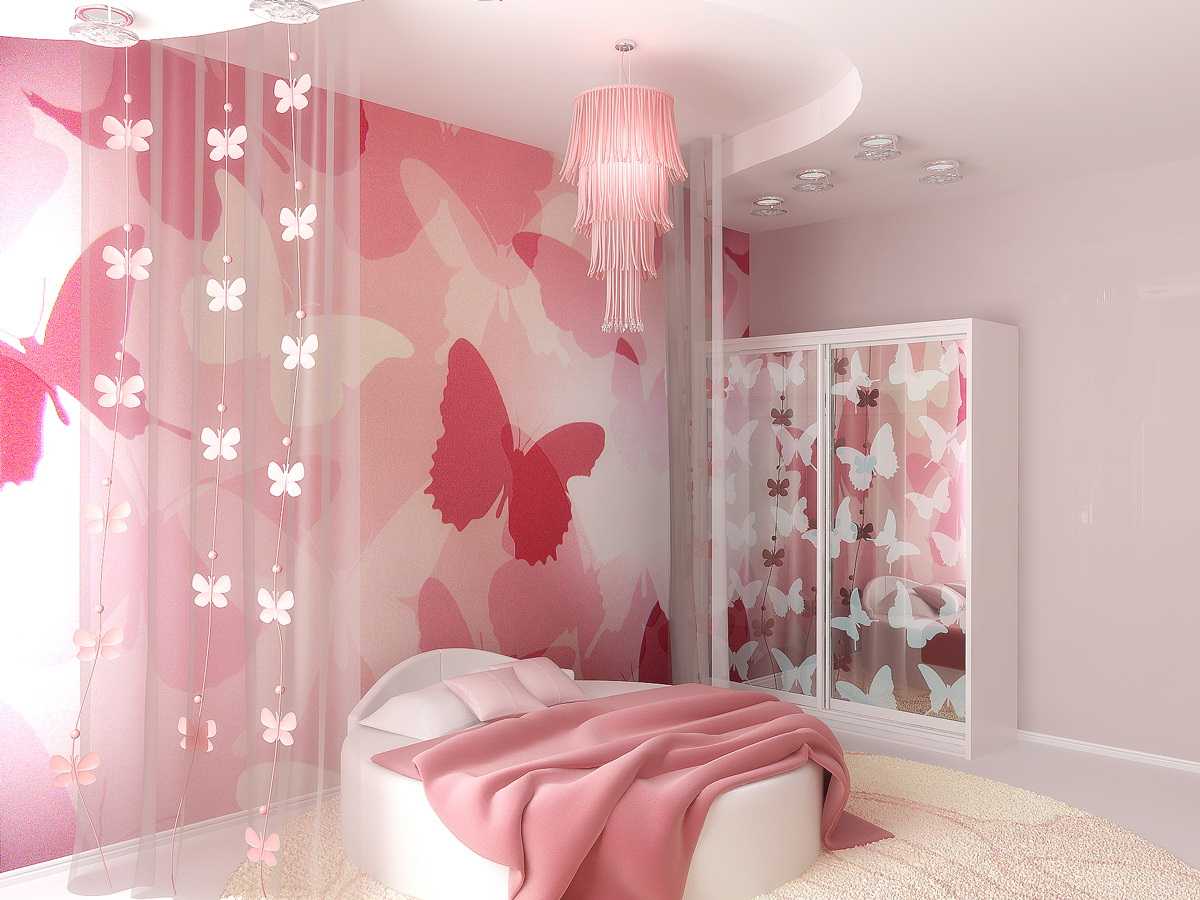 version du décor de la chambre de couleur pour la fille