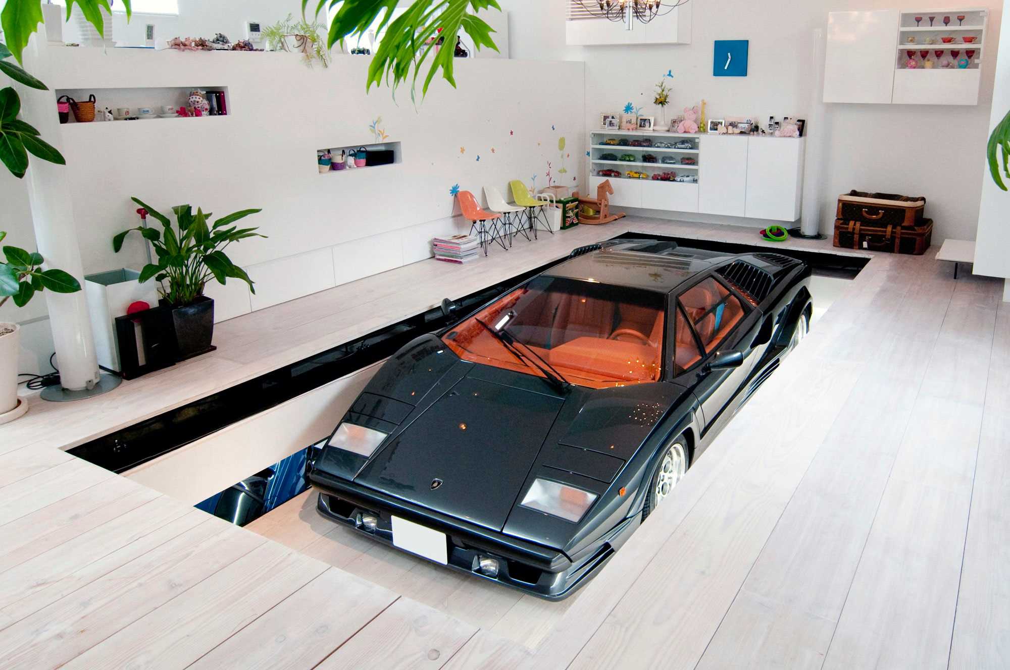 idea of ​​an original garage design