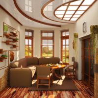 the idea of ​​a bright design of the living room 17 square meters picture