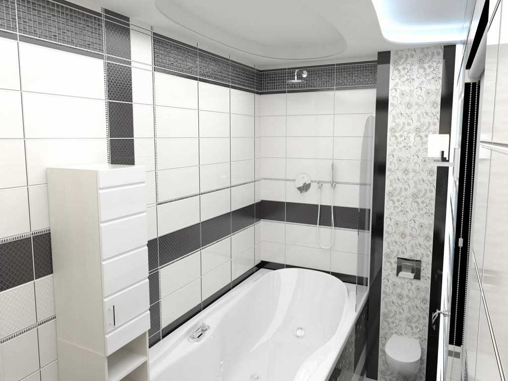 variant of the unusual interior of a white bathroom