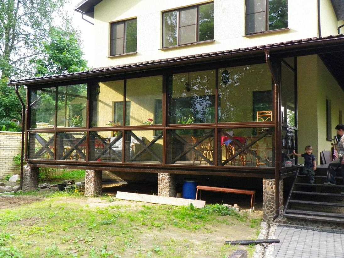 variant of the beautiful interior of the veranda in the house