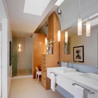 version of the bright interior of the bathroom in the apartment photo