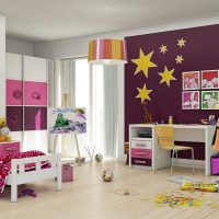 variant of a bright bedroom interior for a girl picture