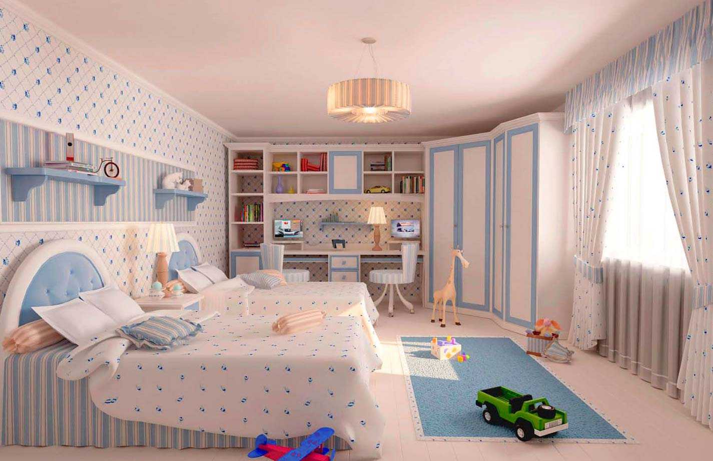 variante d'un décor de chambre lumineux pour une fille