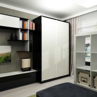 the idea of ​​the original design of the living room 17 square meters picture