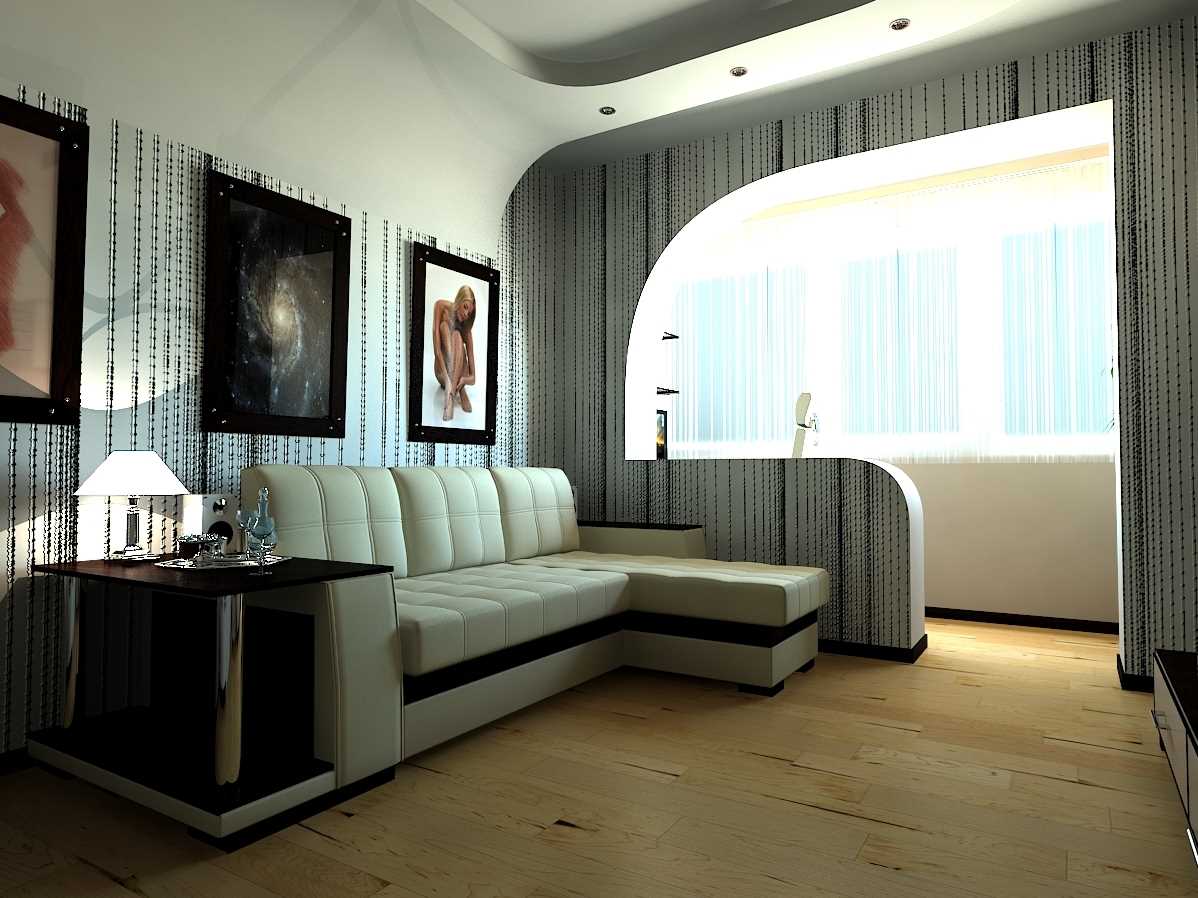 the idea of ​​the original design of the living room 17 square meters