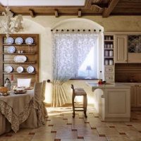 the idea of ​​an unusual design of an apartment in a rustic style photo