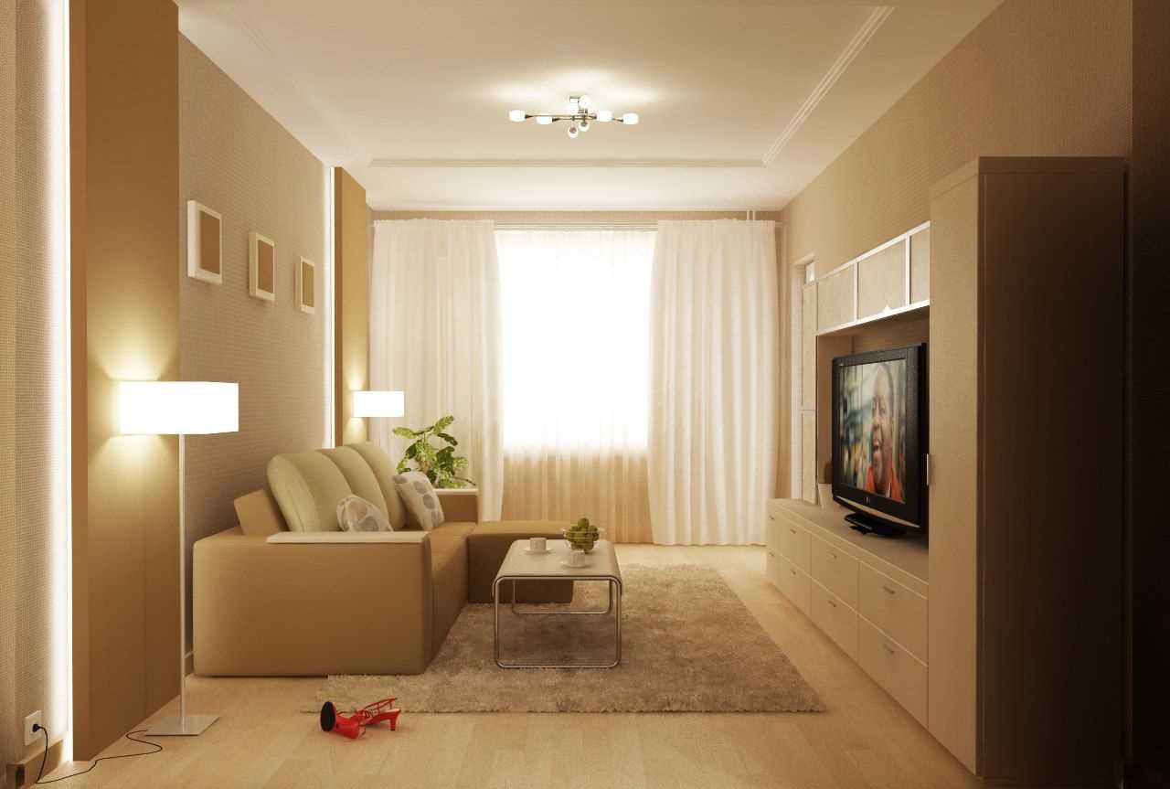 version of the beautiful style of the living room 17 square meters