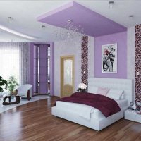 variante di insolita decorazione della foto in stile camera da letto