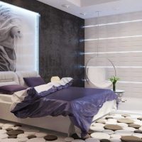 idea of ​​bright decoration of the interior of a bedroom photo