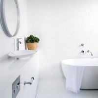ideja lijepog dizajna fotografije bijele kupaonice