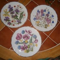 variant of the bright interior of the living room with decorative plates on the wall picture