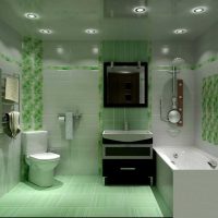 version of the unusual design of the bathroom in the apartment picture