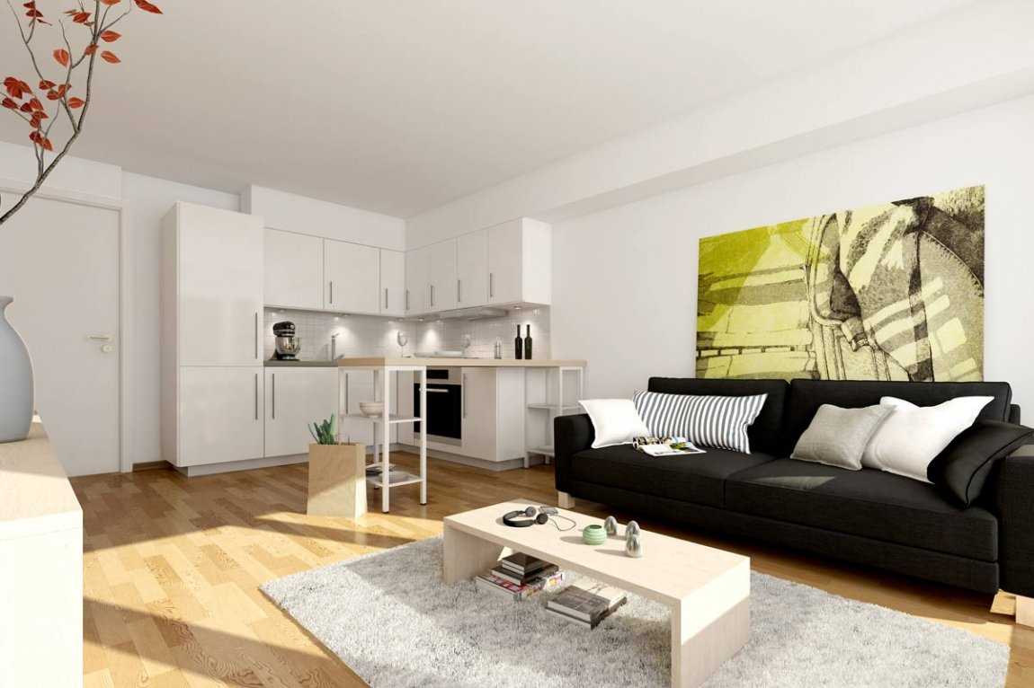 variant of a bright interior of the living room in a modern style