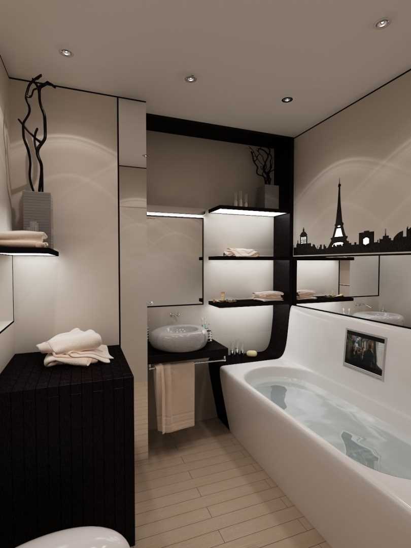 l'idea di un bellissimo bagno in stile 6 mq